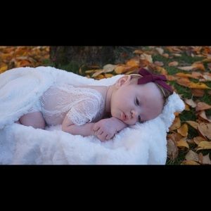 Newborn photoshoot sheer lace bodysuit